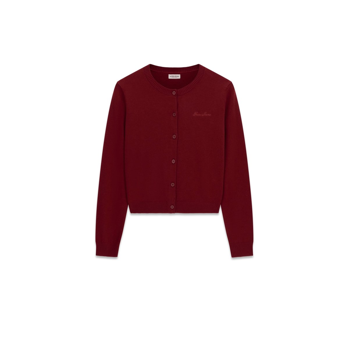Gilet En Laine Mélangée rouge, GUESS JEANS