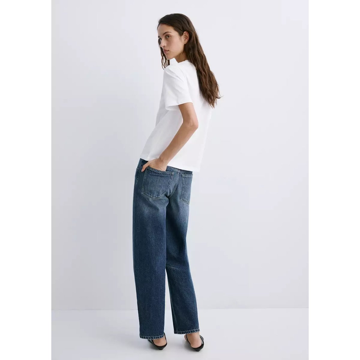 T-shirt en coton imprimé blanc, MANGO