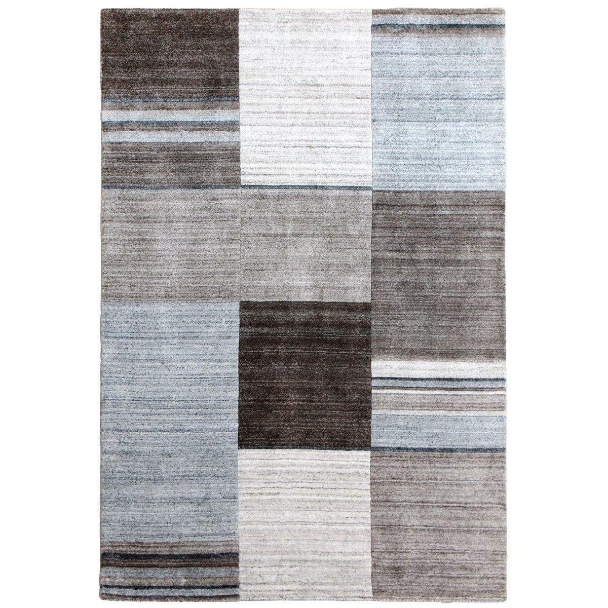 Tapis tissé main en viscose beige, THEKO