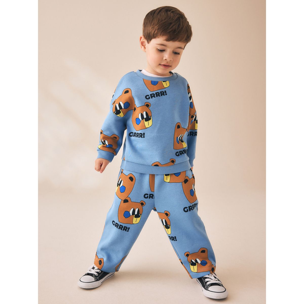 Ensemble jogging et haut imprimé allover bleu, NEXT