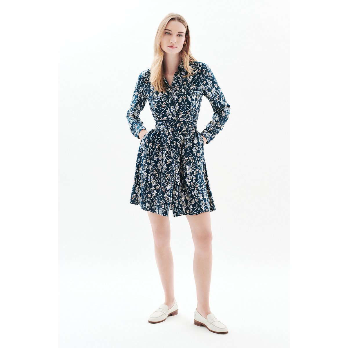 Robe courte indispensable ROMA bleu marine, CAROLL
