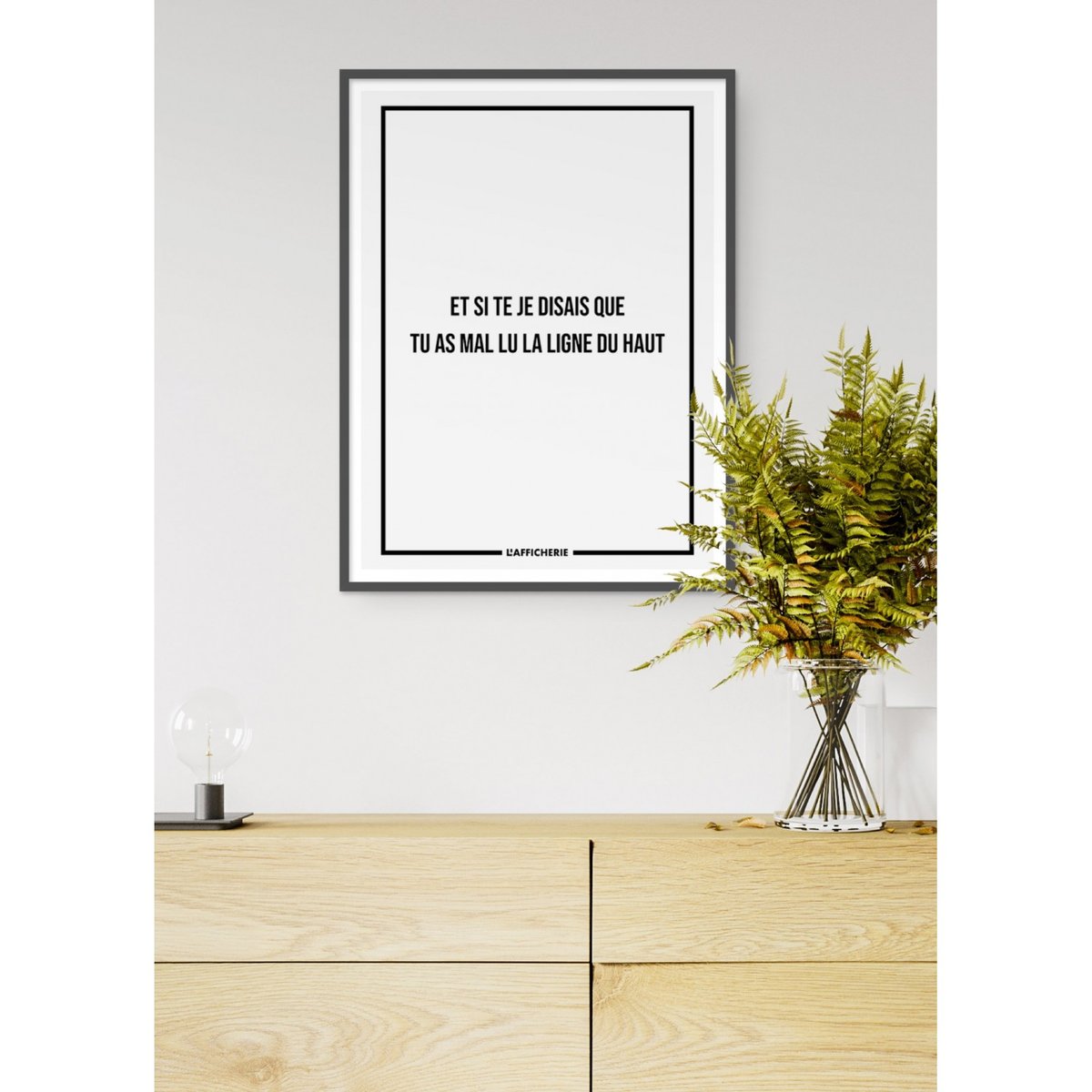 Affiche 'Tu as mal lu...' blanc, L'AFFICHERIE