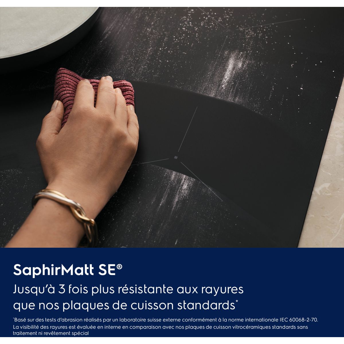 Plaque induction EIV63443CT SaphirMatt SE- Anti-rayures et Zone Flex couleur unique, ELECTROLUX