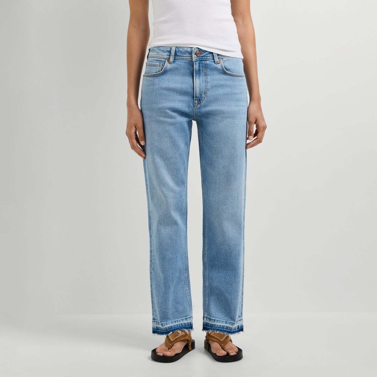 Arrow - Jean Coupe Regular, Taille Moyenne bleu clair vintage, PEPE JEANS