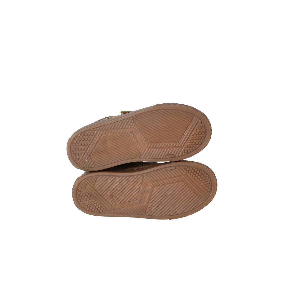 Baskets cuir à scratchs beige, VERTBAUDET