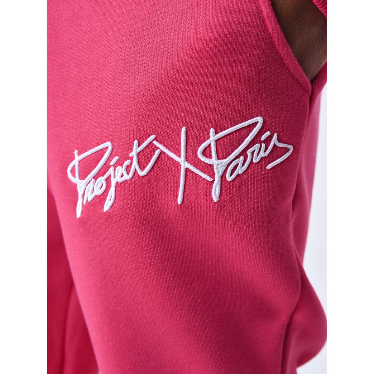 Bas de jogging basic full logo broderie fushia, PROJECT X