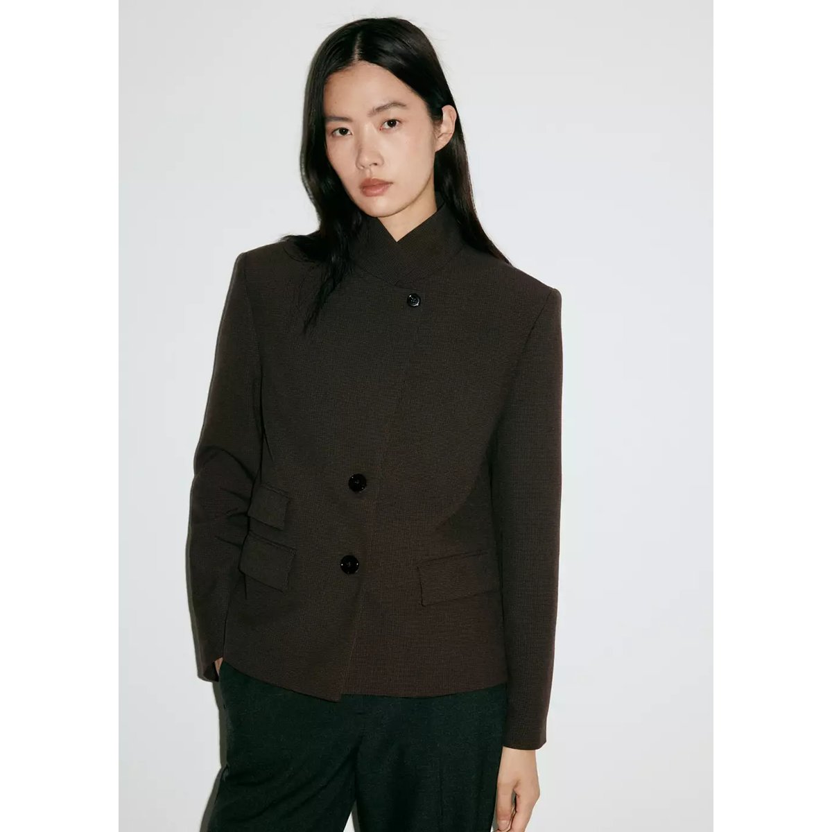 Veste leo marron, MANGO