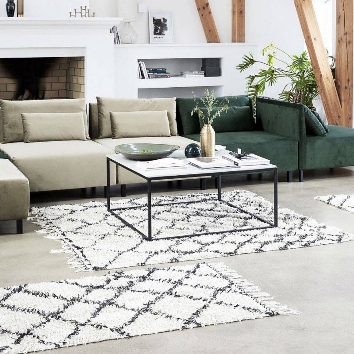 Tapis coton Kuba écru, HOUSE DOCTOR
