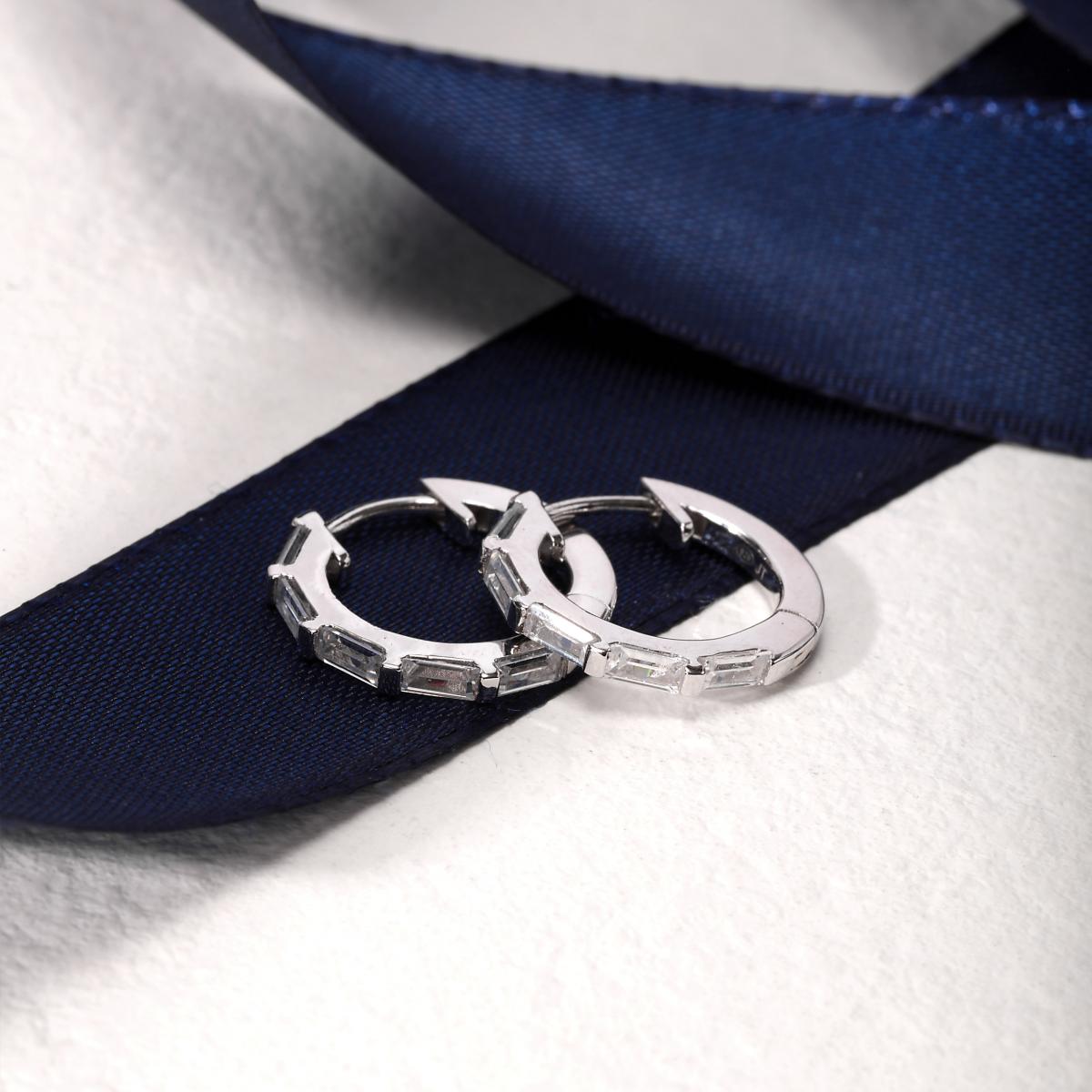 Boucles d'oreilles en argent 925 CREOLE argent, BLUESPIRIT