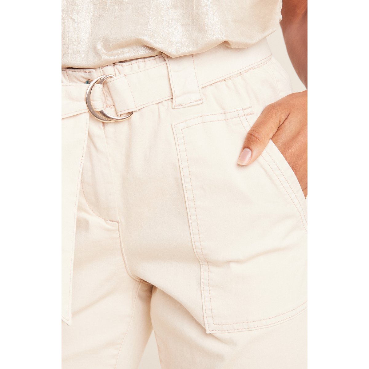 Pantalon large 7/8ème ivoire, BREAL