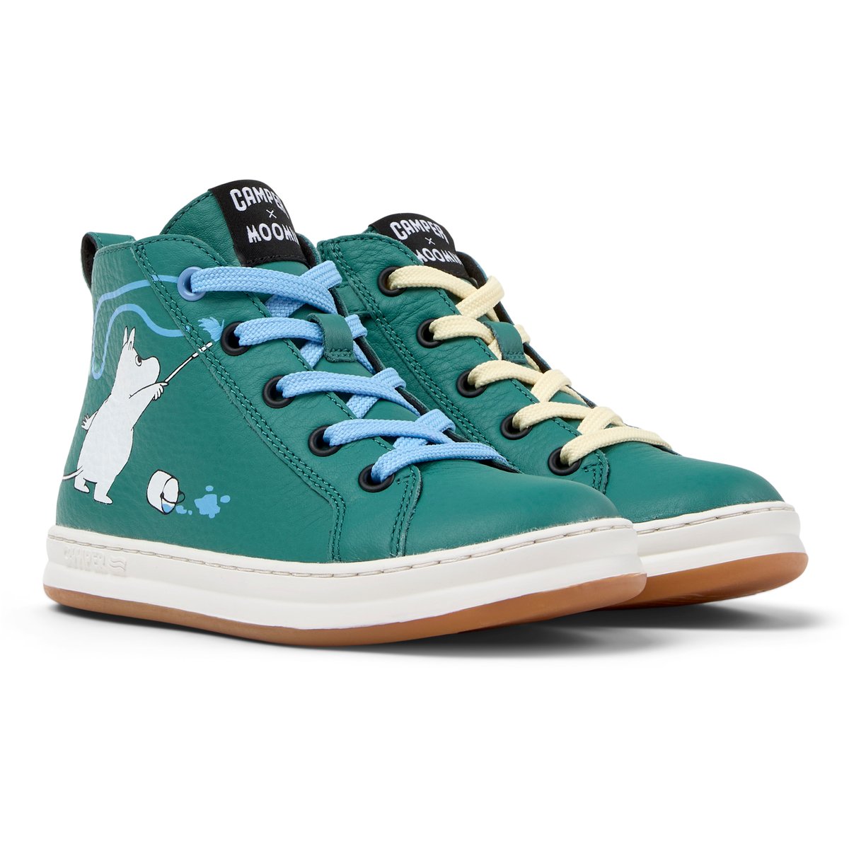 Baskets Cuir BY MOOMIN vert moyen, CAMPER