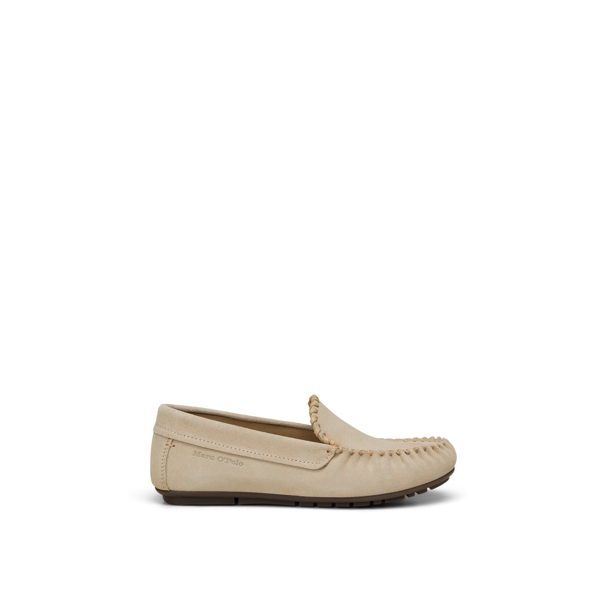 Mocassin modèle Valentina en cuir velours doux marron, MARC O'POLO
