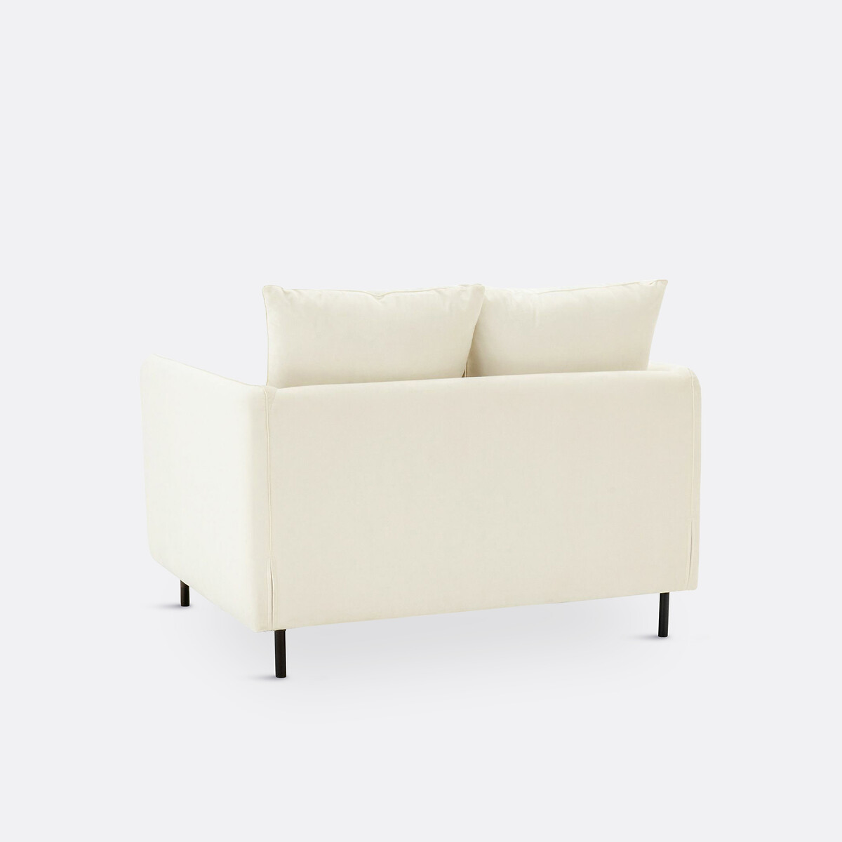 XL fauteuil in fluweel, Ivete ecru, LA REDOUTE INTERIEURS