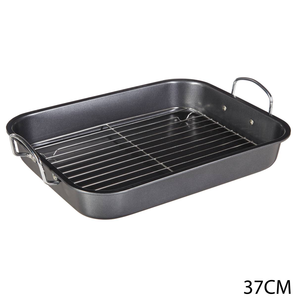 Plat à rôtisserie avec grille en acier ESSENTIELS gris, 5FIVE SIMPLY SMART