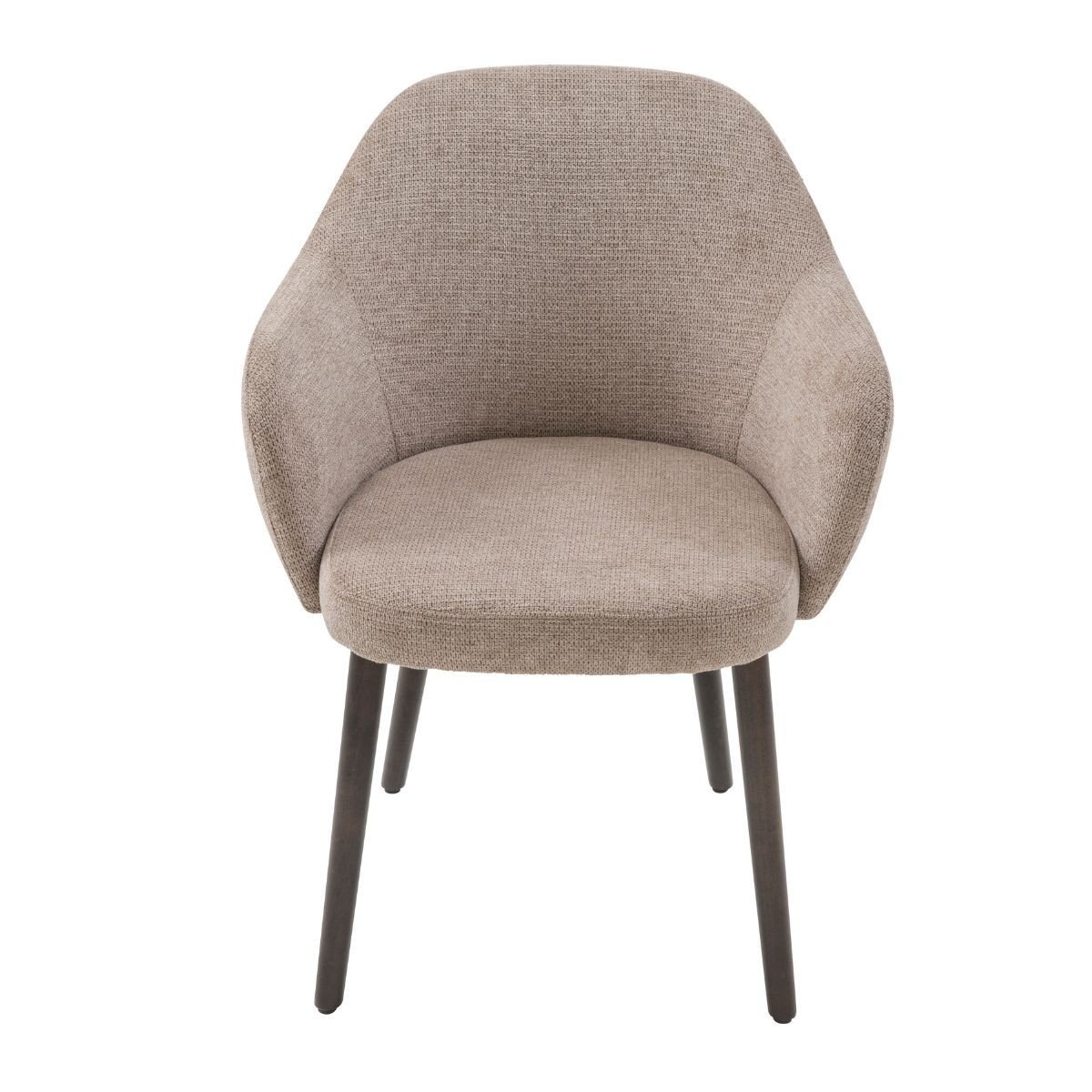 Lot de 6 fauteuils bridge en tissu L51 cm - ERNEST taupe, SIGNATURE