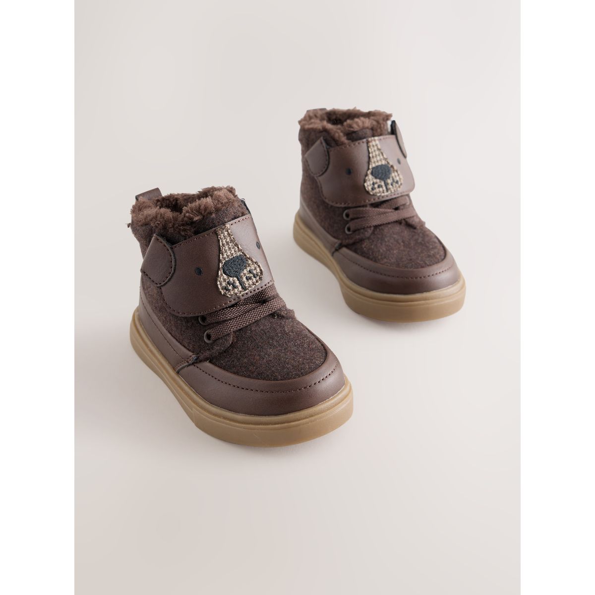 Bottes zippées et doublées chien marron, NEXT