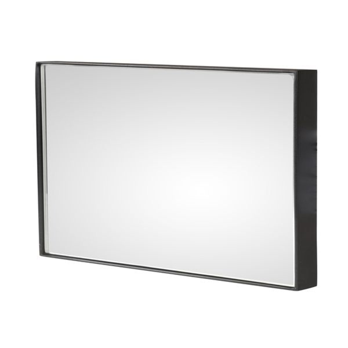 Miroir rectangulaire métal noir noir carbone, ZAGO