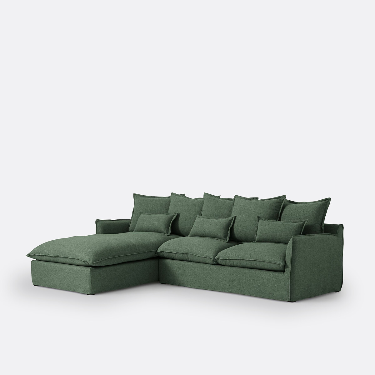 Housse de canapé d'angle gauche polyester, Odna vert forêt, LA REDOUTE INTERIEURS