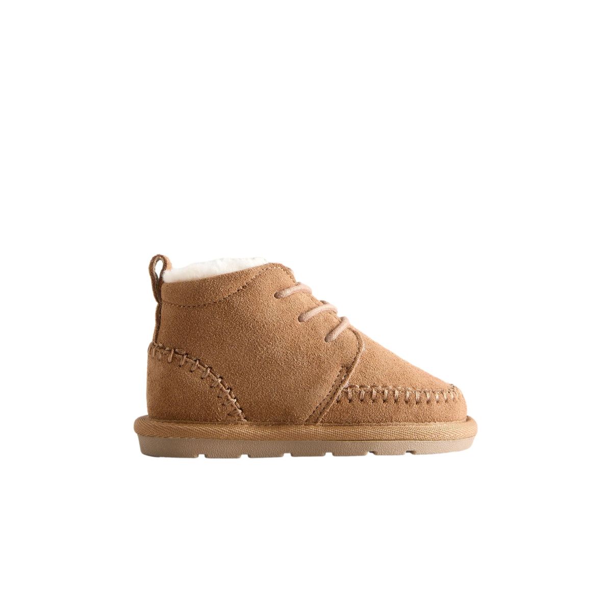 Bottines en daim à doublure chaude marron fauve, NEXT