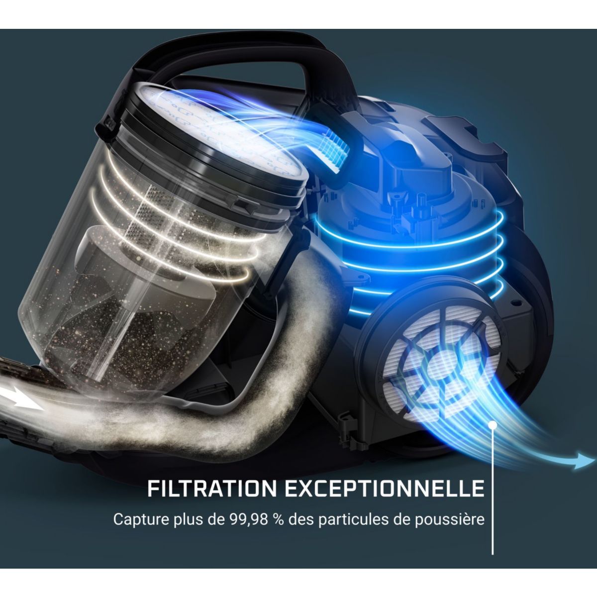 Aspirateur sans sac Swift Power Cyclonic RO2985EA noir, ROWENTA