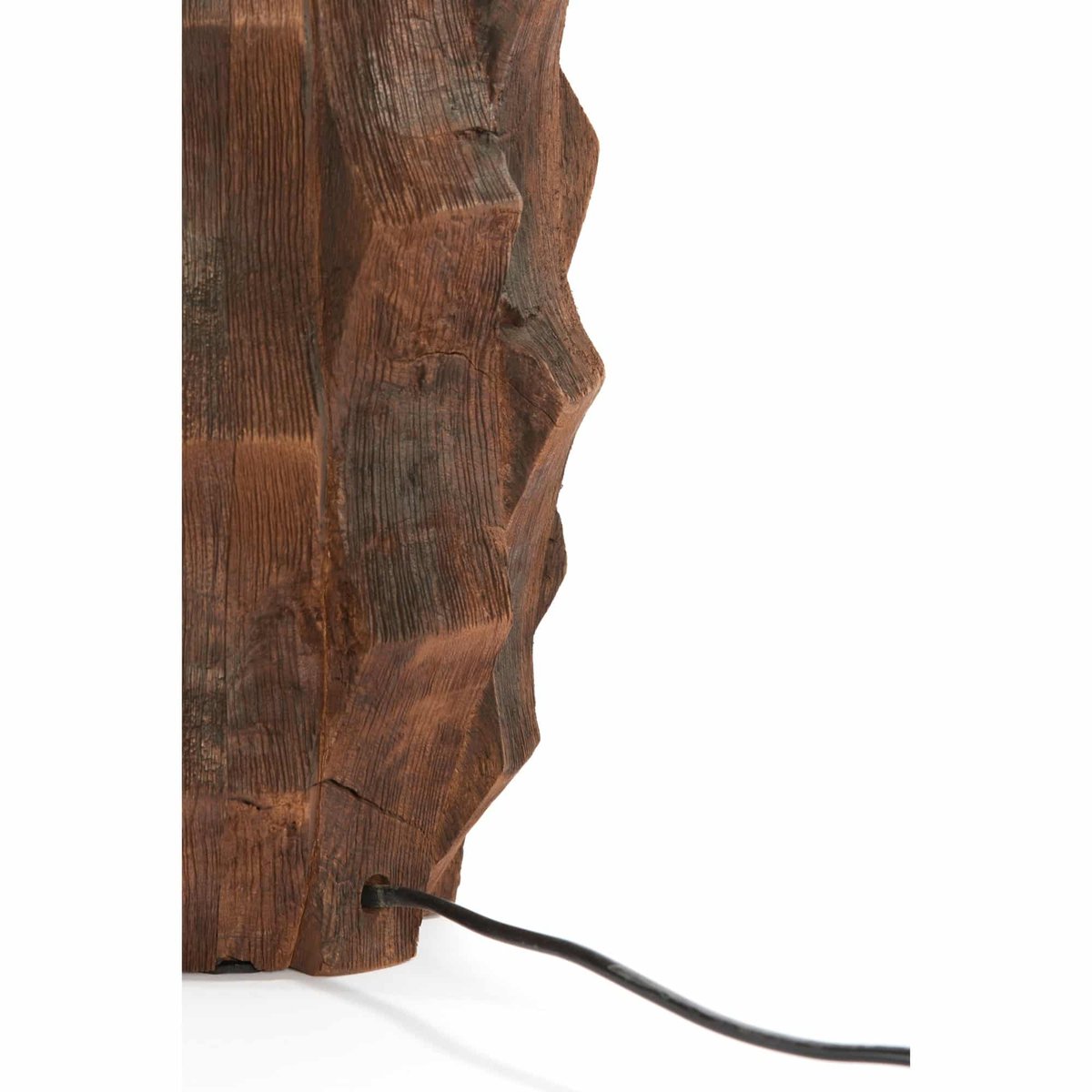 Base De La Lampe Bois TAKABE marron chocolat, LIGHT & LIVING 