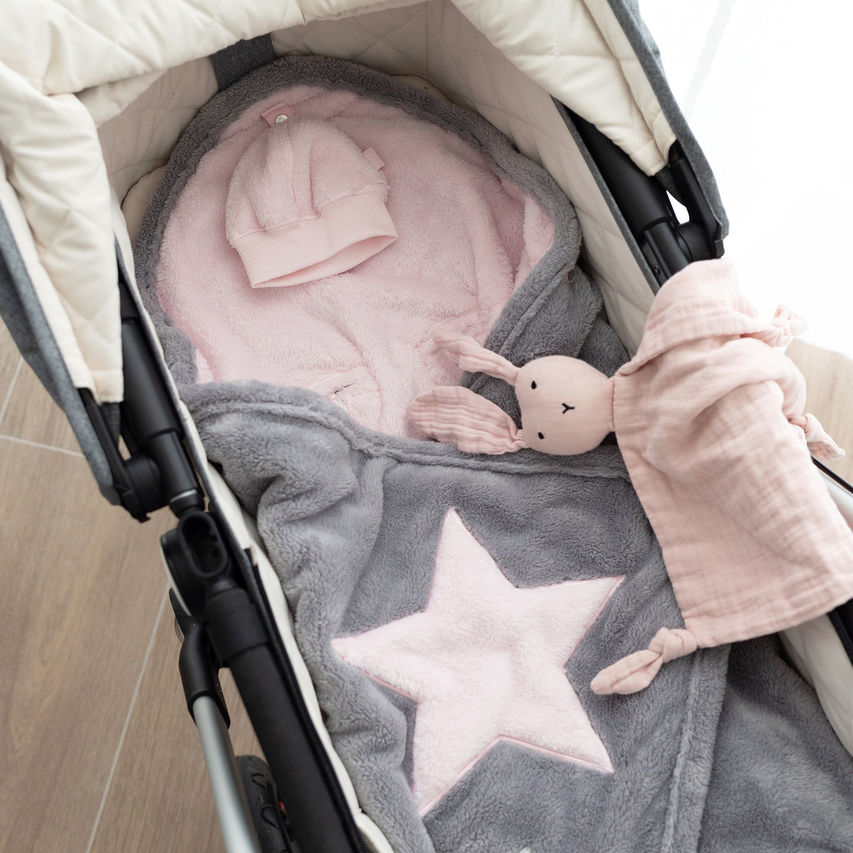 Nid d'ange bébé poussette et siège auto hiver - Bien au chaud stars cristal, BEMINI