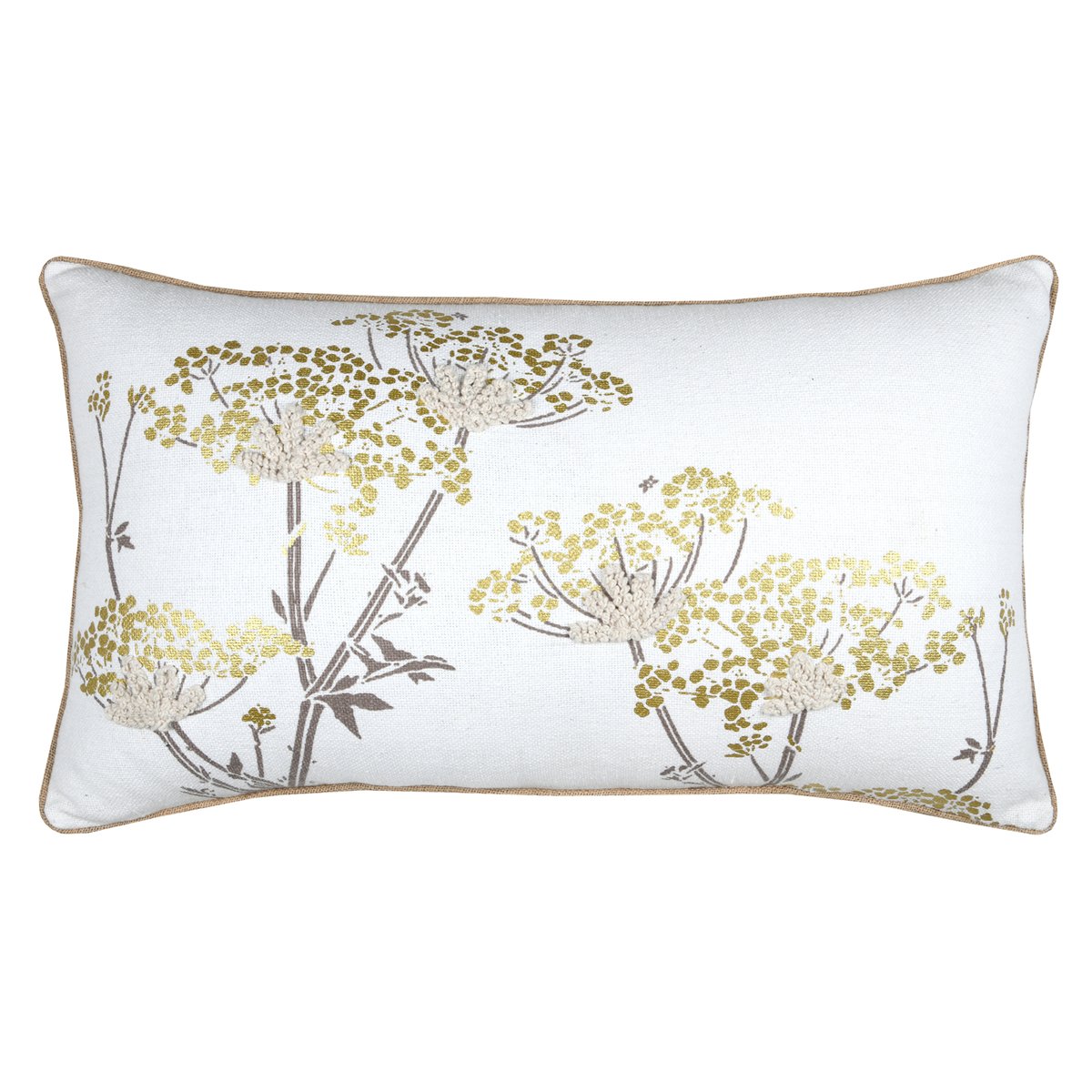Coussin  feuillage doré doré, LOVELY CASA