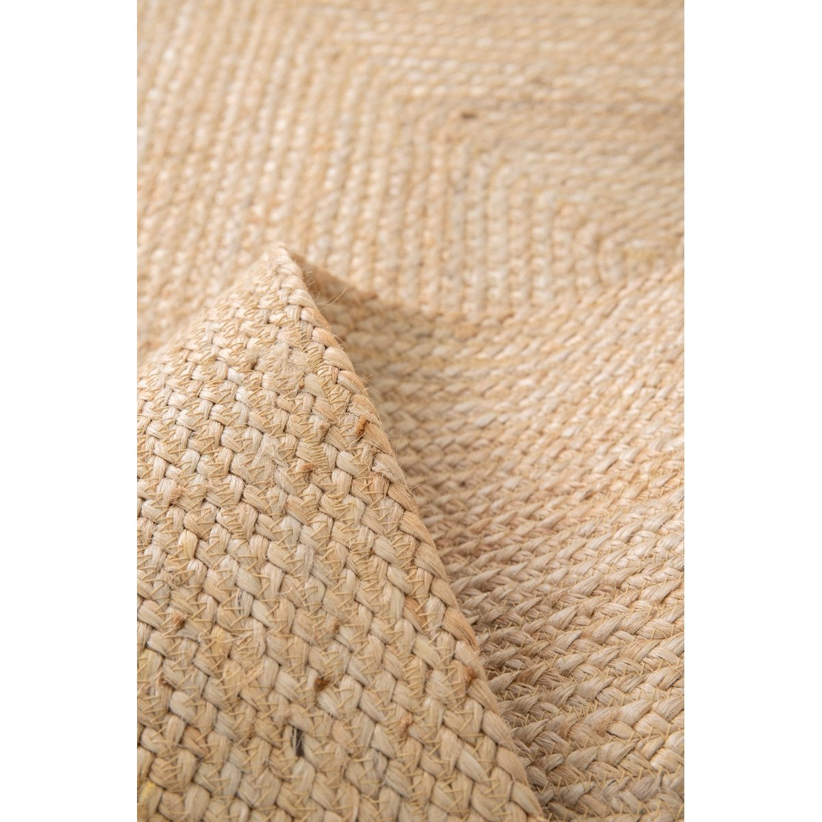 Tapis en jute tressé fait main INDIRA beige sable, AFK LIVING
