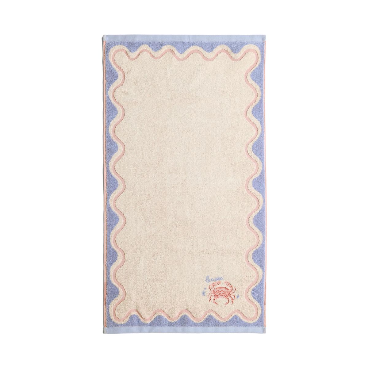 Serviette à motif crabe brodé naturel, NEXT