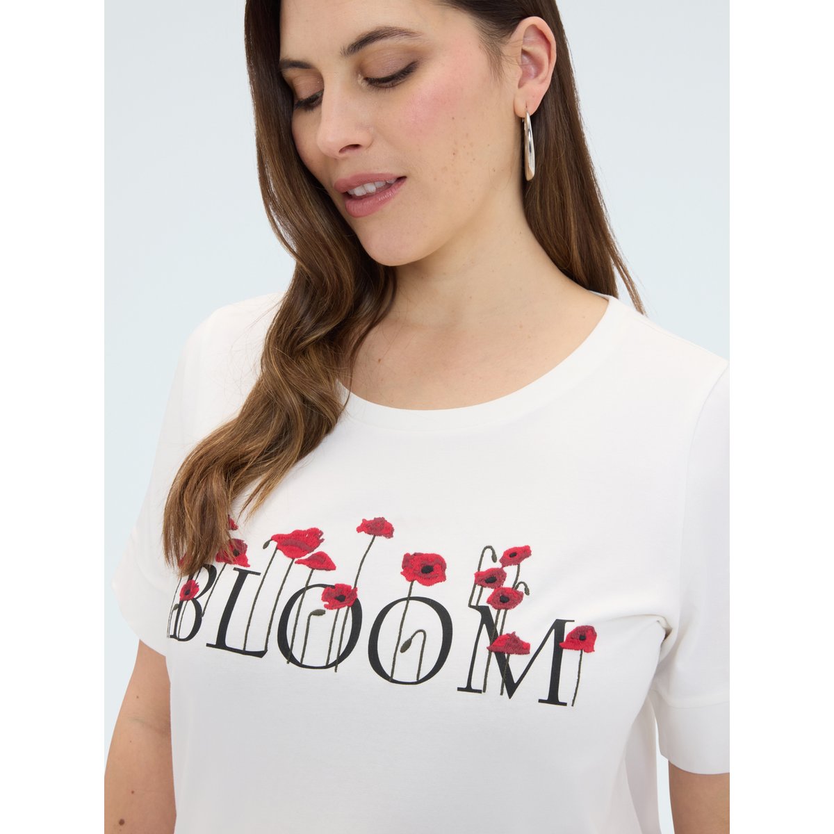 T-shirt avec inscription BLOOM blanc, FIORELLA RUBINO