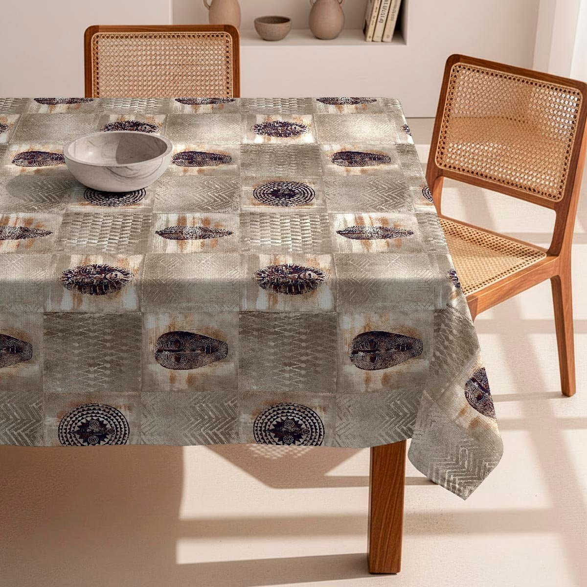 Nappe anti-taches Burundi - 100% coton - bois, NAF NAF HOME