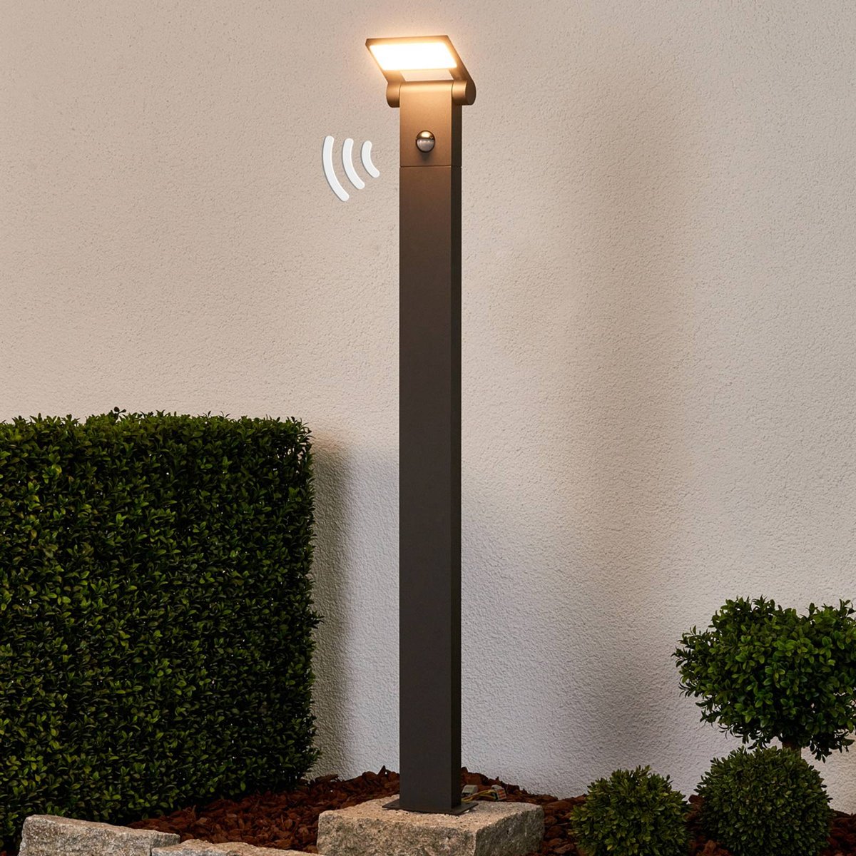 Luminaire extérieur en aluminium moderneLED gris graphite, blanc, LUCANDE