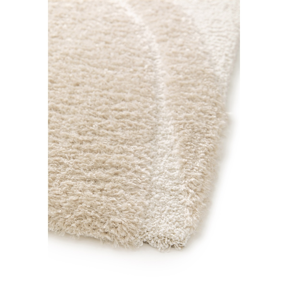 Tapis shaggy doux à relief graphique ORGANIC WAVES beige, THE DECO FACTORY