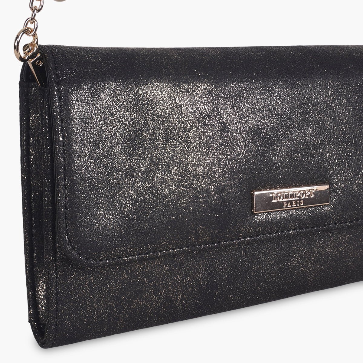 Pochette Terry noir,doré, LOLLIPOPS