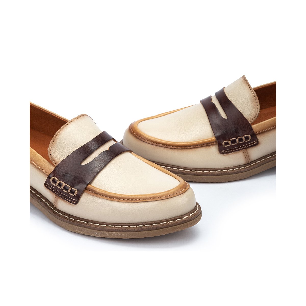 Mocassins cuir ALDAYA marfil, PIKOLINOS