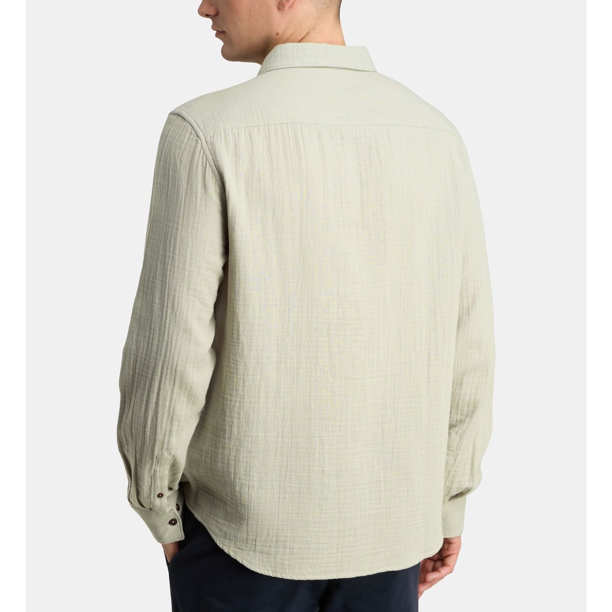 Chemise sirvoil en coton vert, GALERIES LAFAYETTE