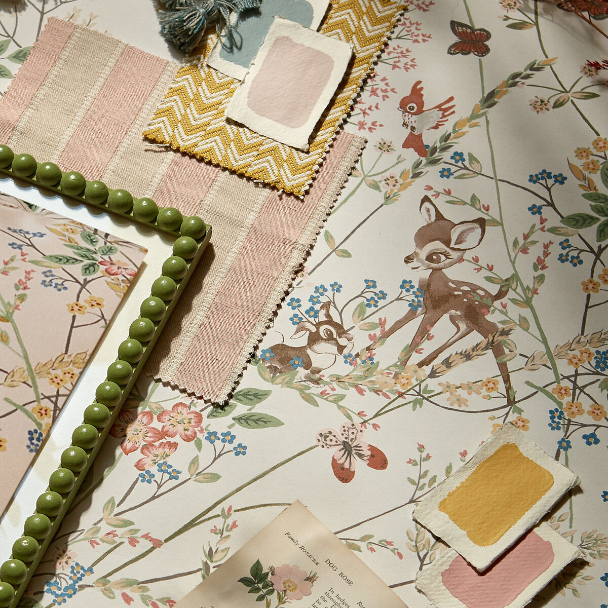 Bambi Neapolitan Wallpaper pink, SANDERSON X DISNEY