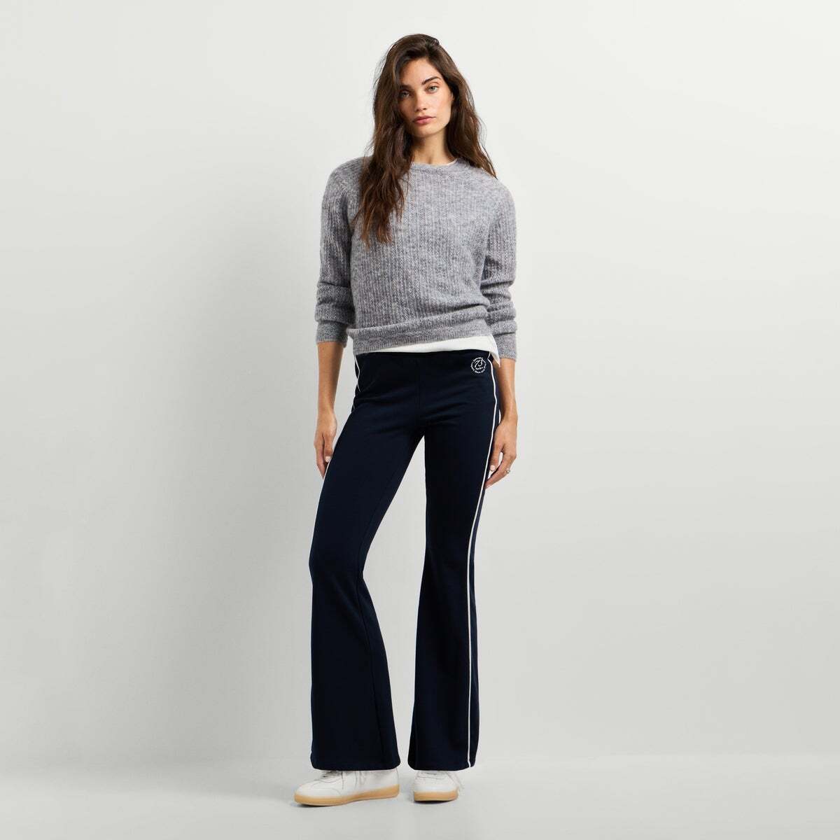 Pull Col Rond En Maille gris chine, PEPE JEANS