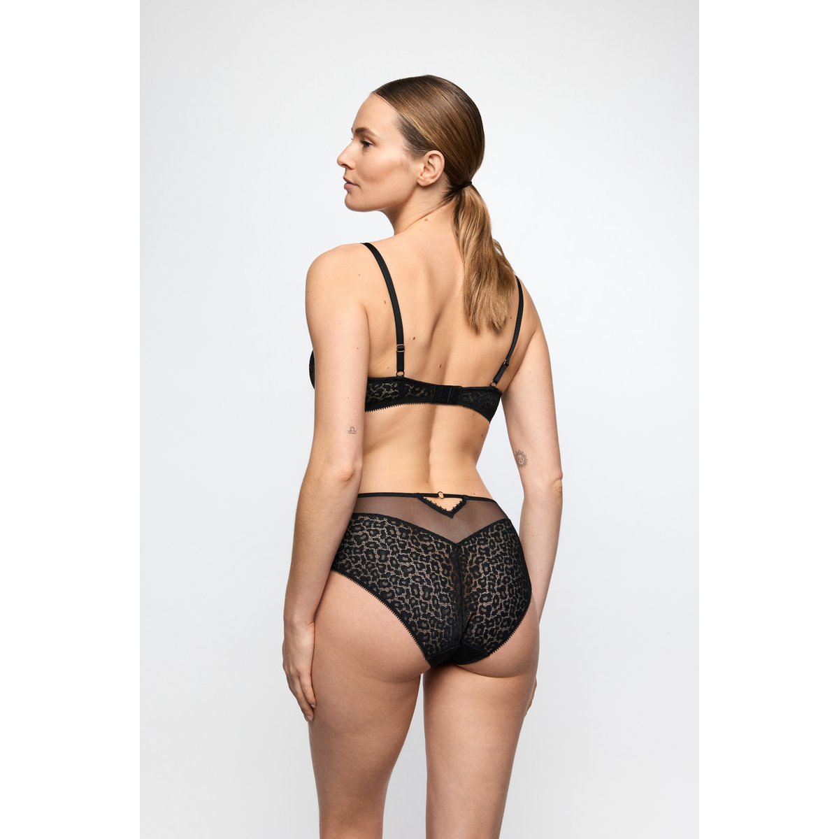 Slip taille haute JULIANE noir, MARIE JO