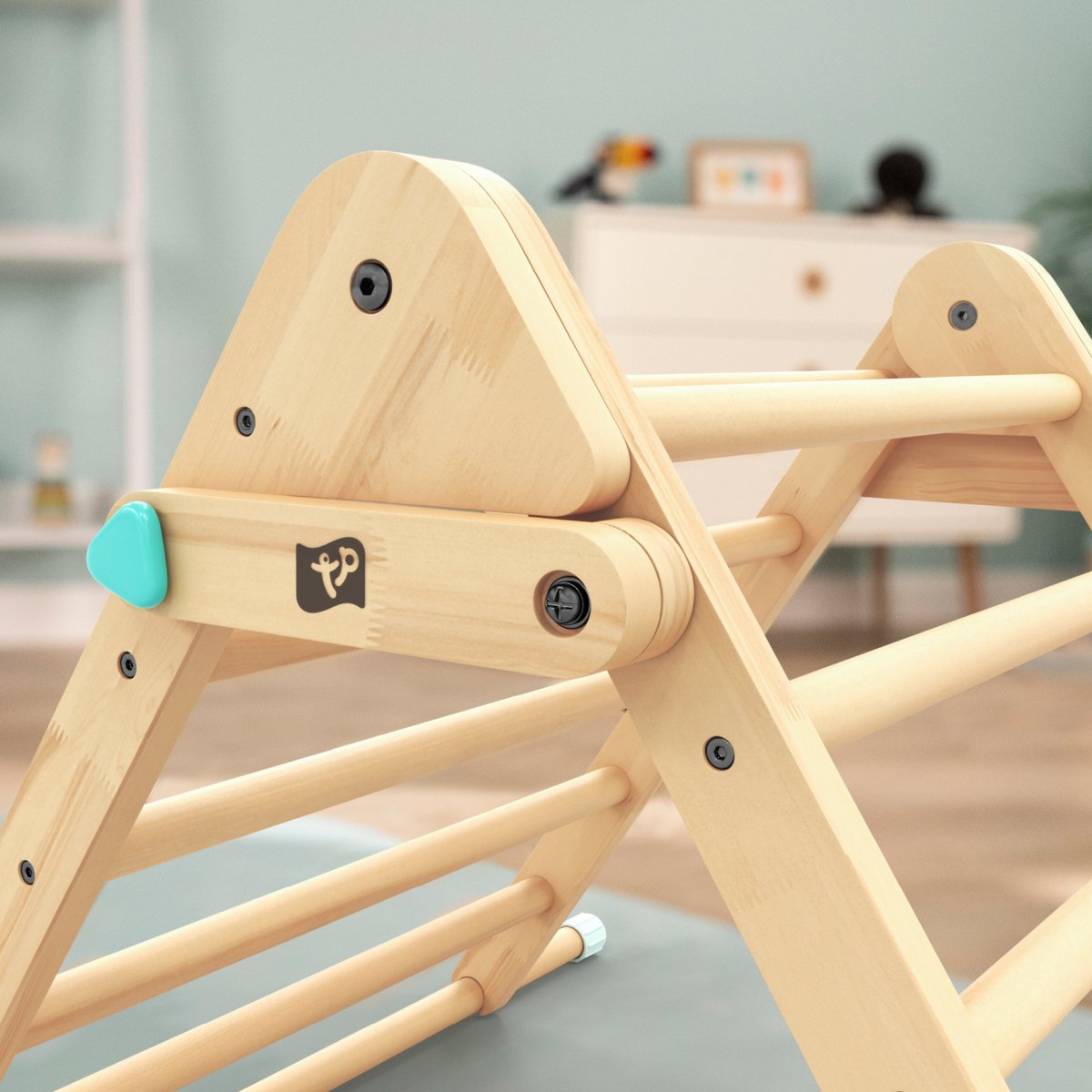 Triangle d'escalade pliable avec tableau marron, ACTIVE TOTS