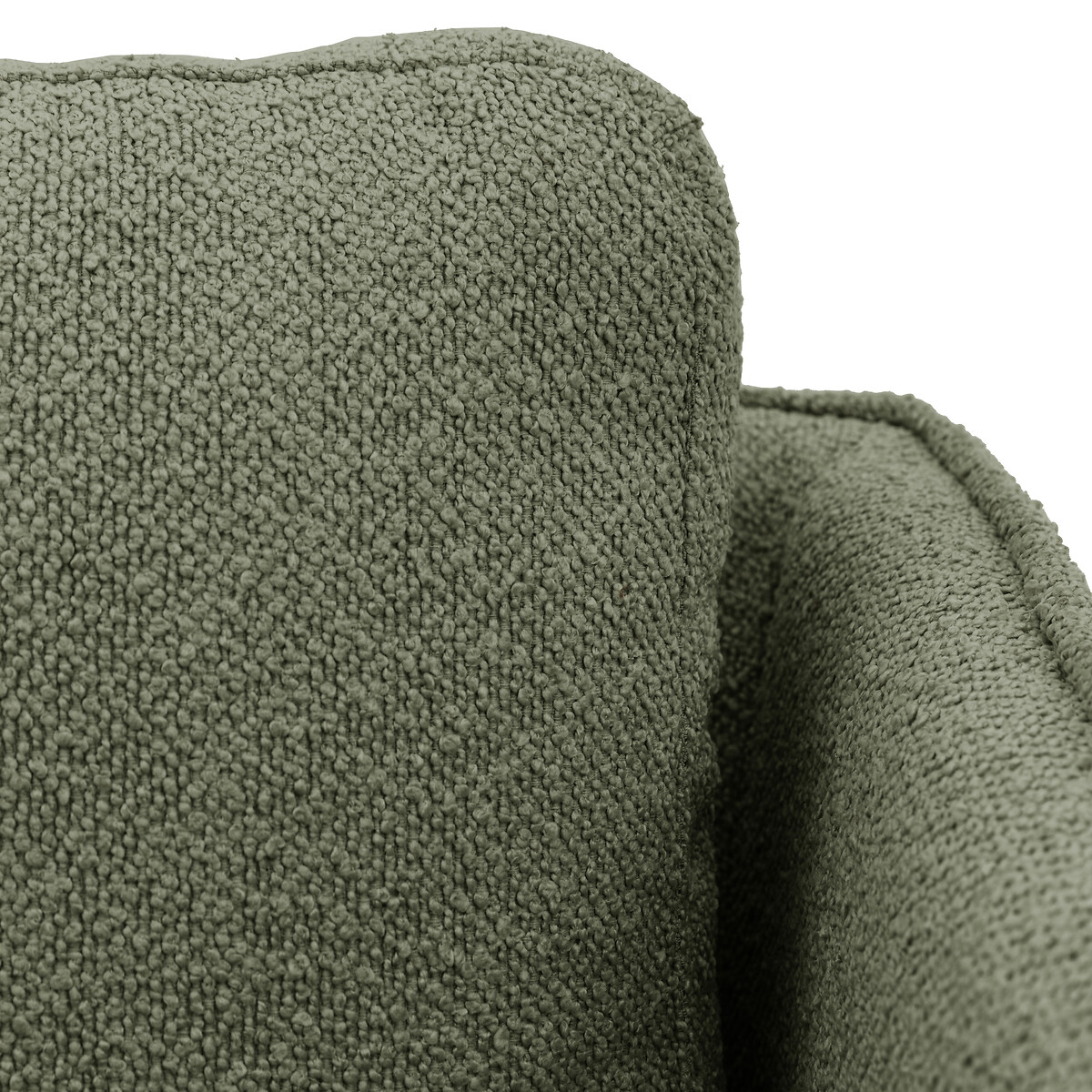 Ashar Mid-Century Boucle 3-Seater Sofa with Black Metal Legs green, ÉDITÉ
