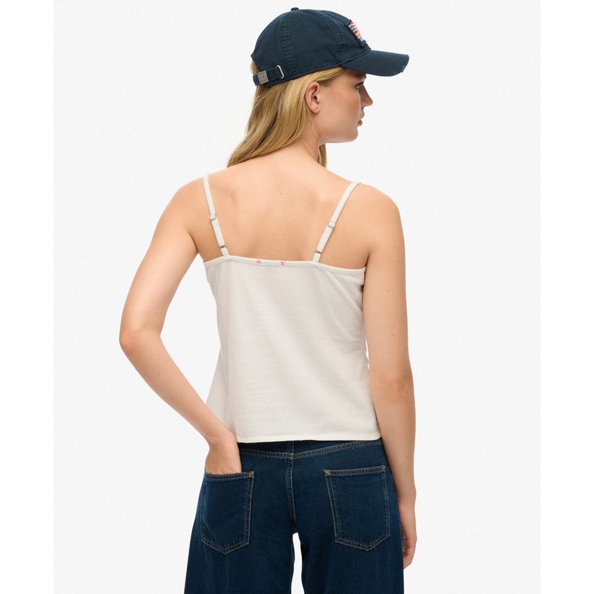 Caraco boutonné à dentelle blanc cassé, SUPERDRY
