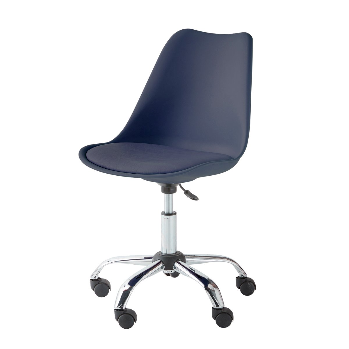 Chaise de bureau primaire à roulettes bleu marine, VERTBAUDET
