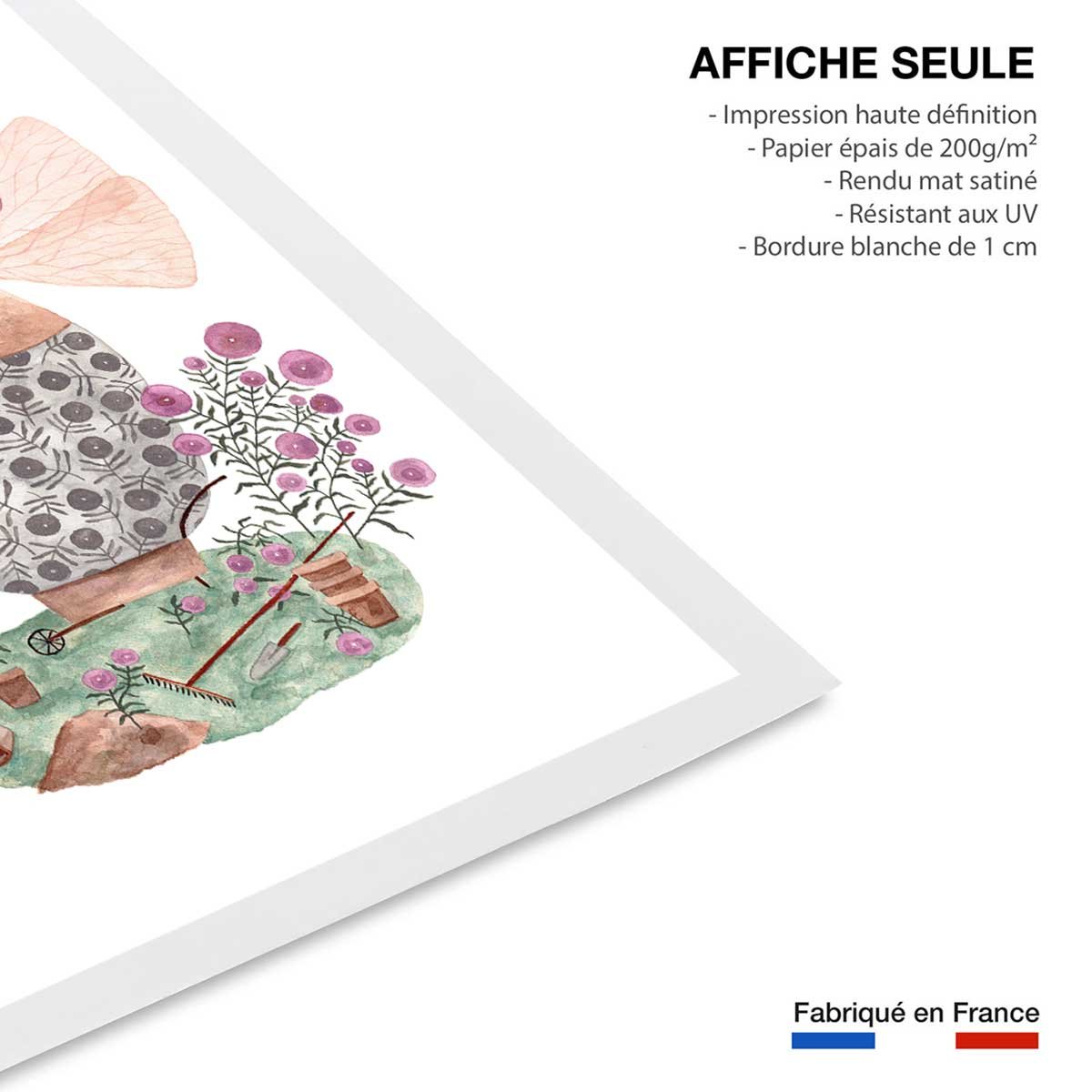 Affiche enfant la fée ourse affiche seule, HEXOA