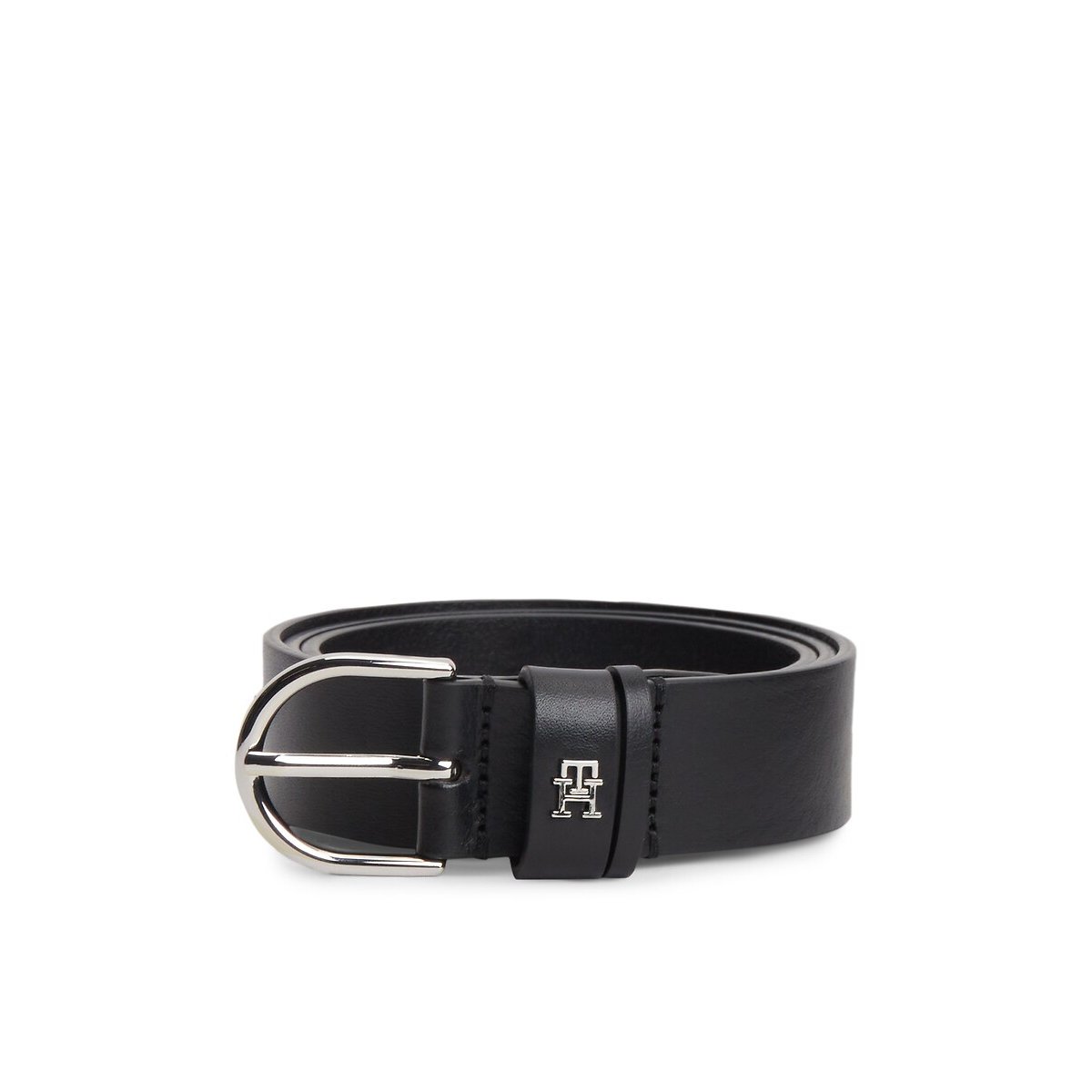 Ceinture en cuir 3 cm, EFFORTLESS noir, TOMMY HILFIGER