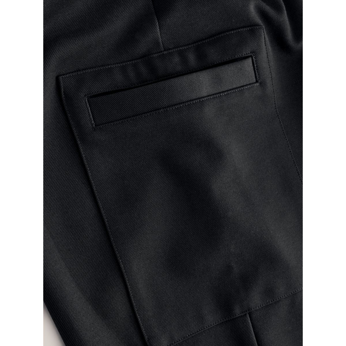 Pantalon cargo bouffant en point de rome noir, NEXT