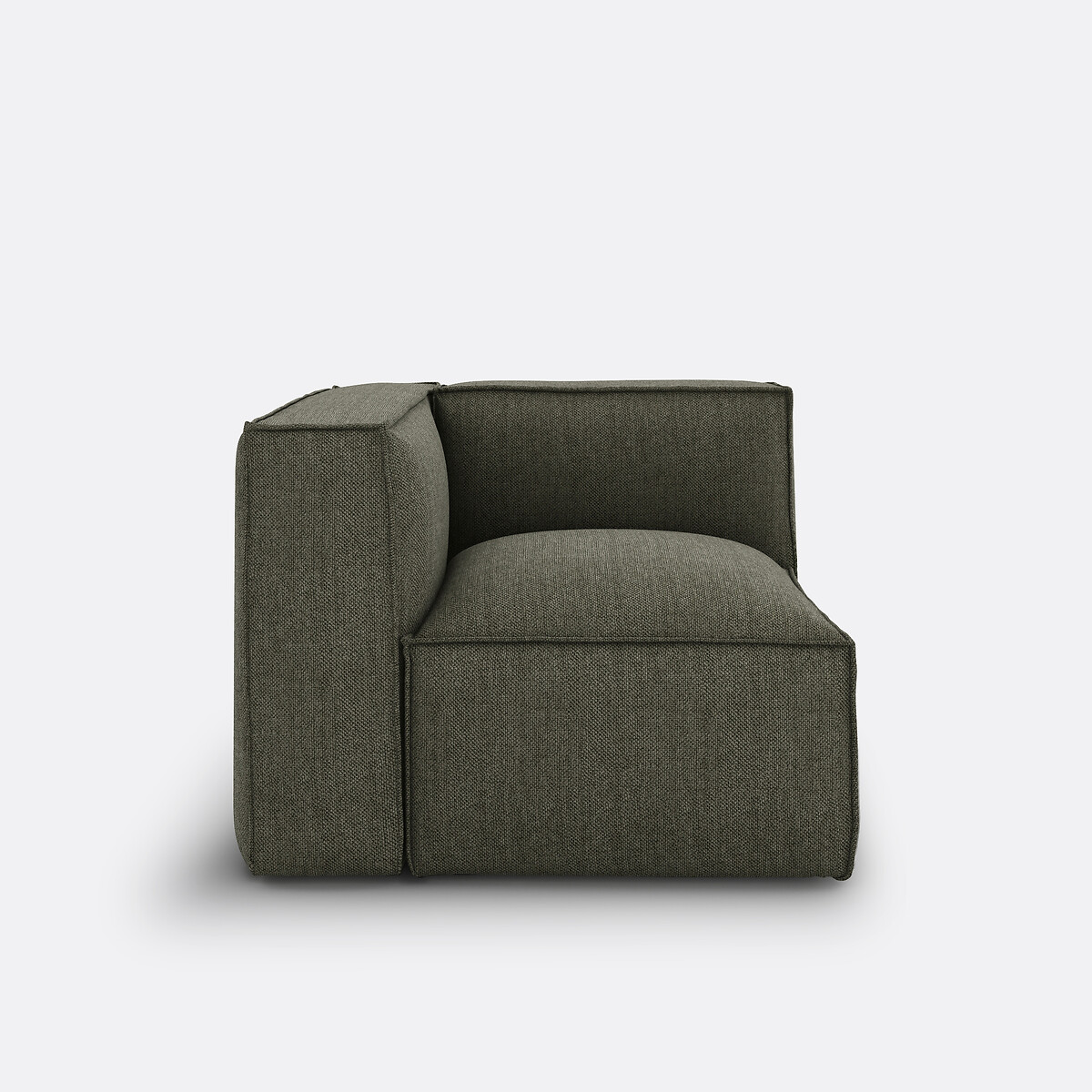 Elément d'angle pour canapé modulable, en tissu texturé, SEVEN vert, LA REDOUTE INTERIEURS