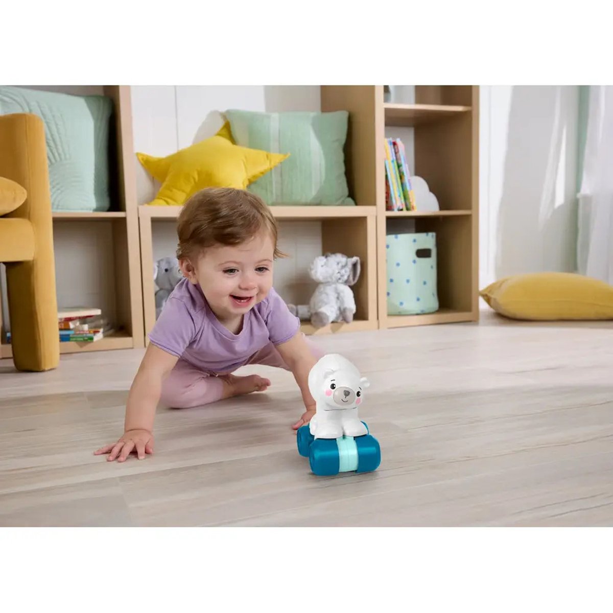 Fisher-Price - Ours polaire à poursuivre bleu, MATTEL