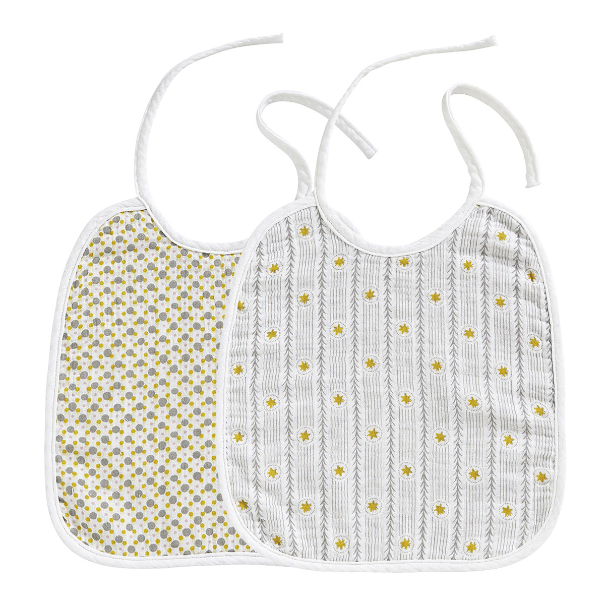 Set De 2 Bavoirs Petit Roi jaune, MATHILDE M