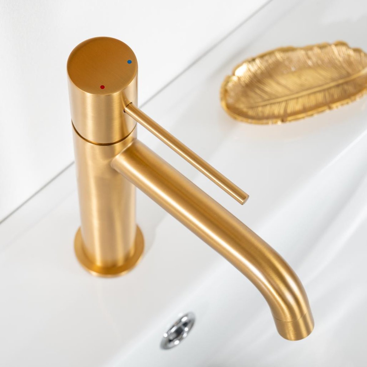Mitigeur lavabo salle de bain LANA doré, WANDA COLLECTION